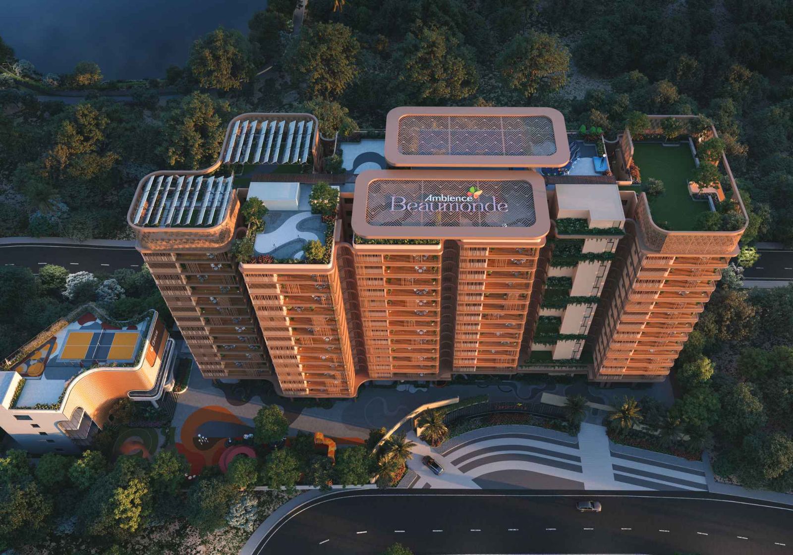 Beaumonde — Aerial view of the rooftop