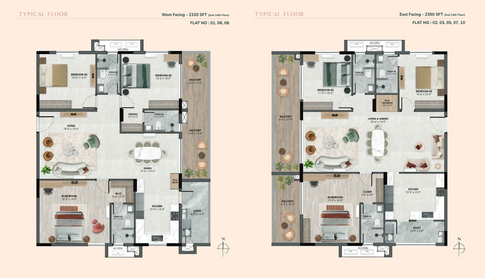 Beaumonde Typical floor plan