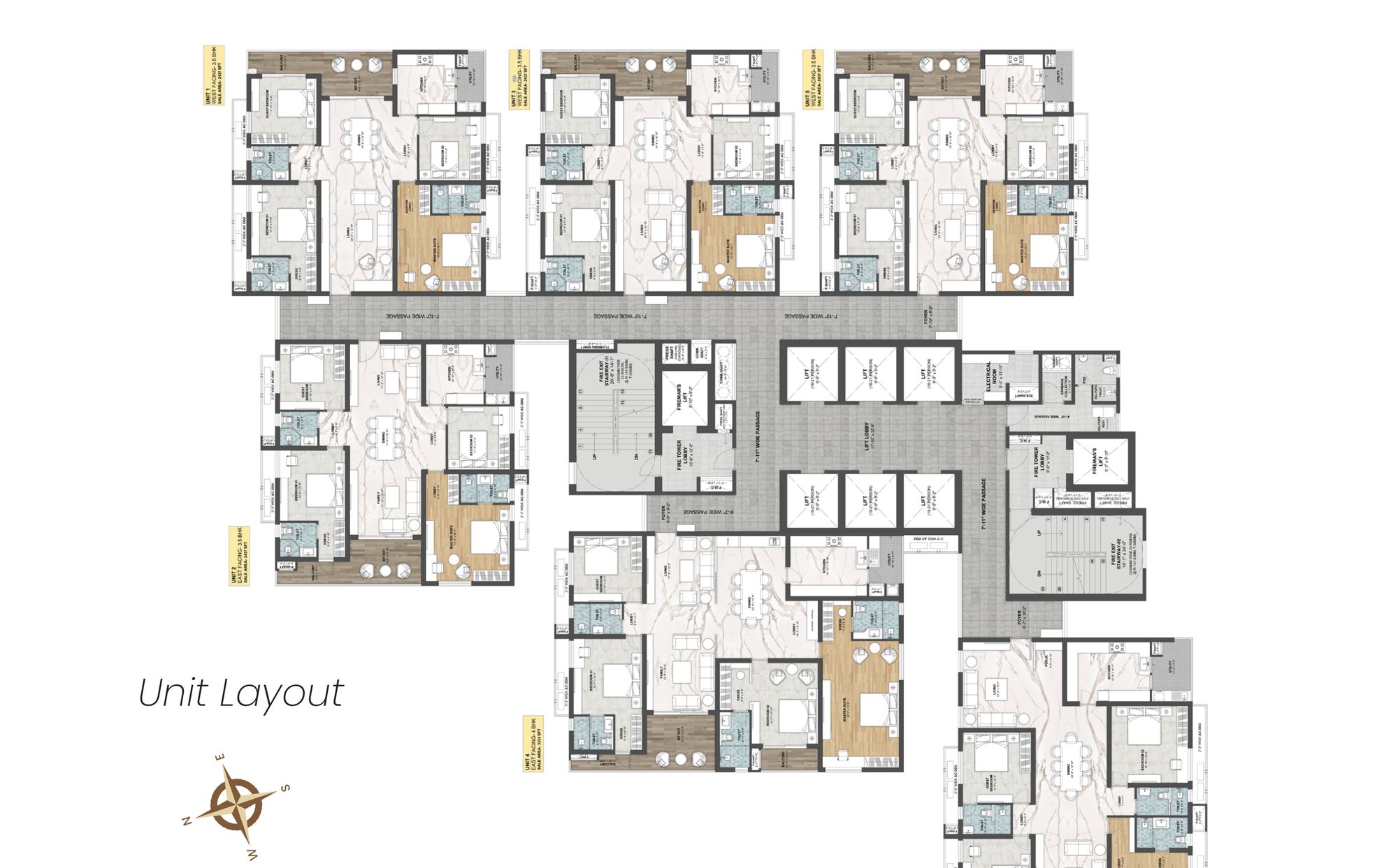 One Typical floor plan
