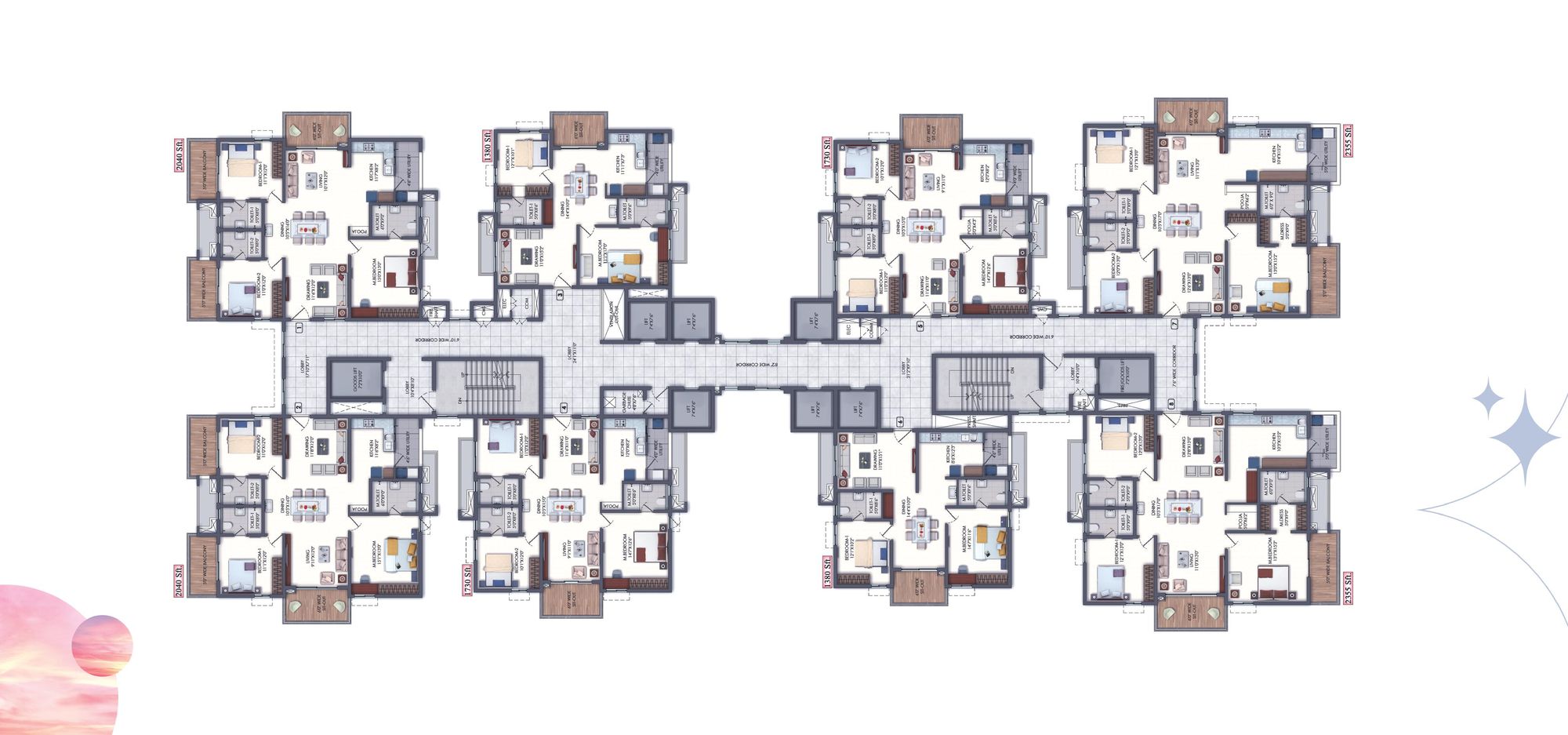 Pristinia Typical floor plan