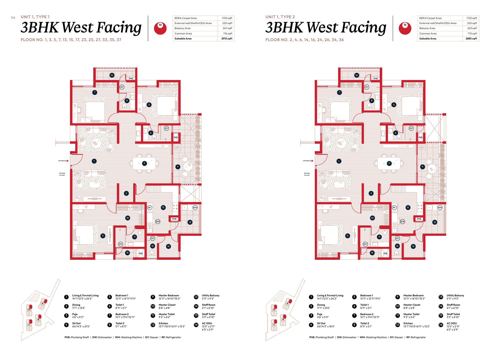 Songs of the Sun Typical floor plan